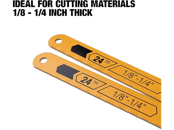 ToughBuilt TB-H4S2-22-B12-2 2Pk 12 in Hacksaw Blades - 24T