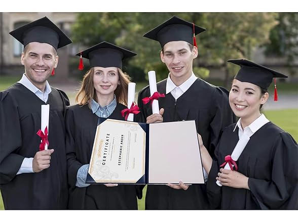 Smooth Leather Imprinted Diploma Holder