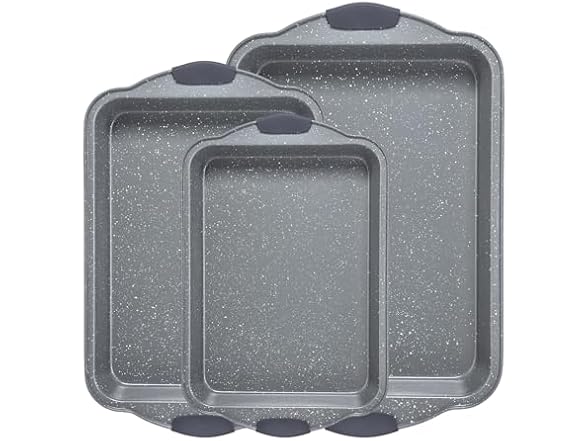 Anveena 3-Piece Non-Stick Pans Gray
