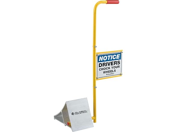 Global Industrial Wheel Chock with Safet