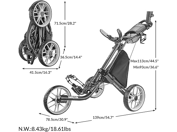 Caddytek CaddyLite EZ V8 Golf Push Cart