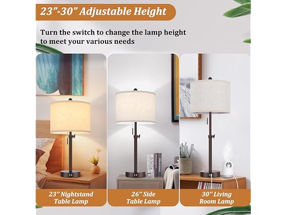 Kondras Modern Brown Table Lamps Set of 2