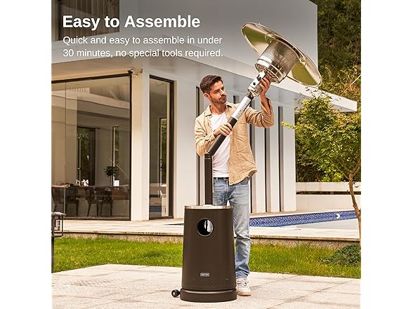 EAST OAK 55,000 BTU Patio Heater with Sand Box