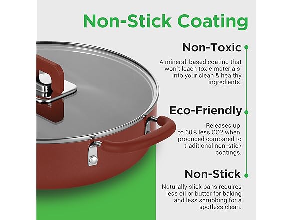 NutriChef 16pcs Brown Stackable Pots and Pans Set