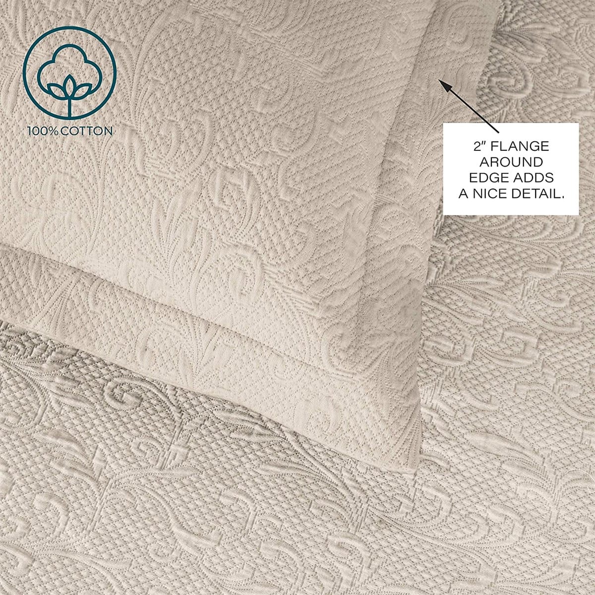 3-Piece Cotton Matelassé Bedspread Set - Gallery 13