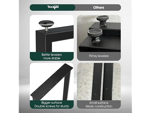 Yes4All Metal Table Legs, 28 inch