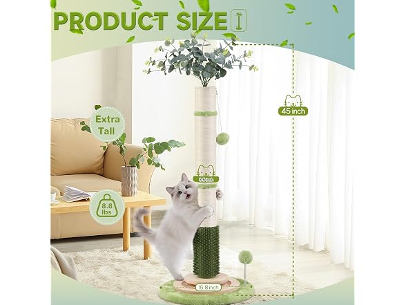 45'' Extra Tall Cat Scratching Post