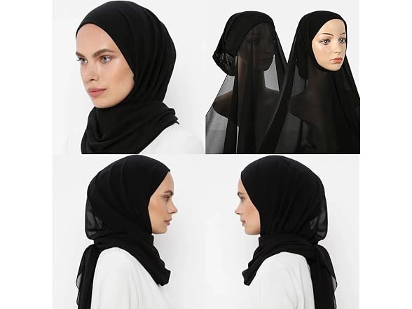 Yeieeo Women (M) Hijab Scarf Undercap Instant Set