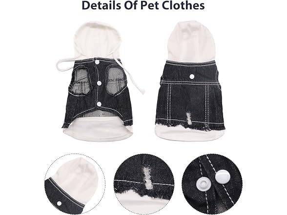 SILD Dog Jean Jacket Vest Pet Blue Denim Coa