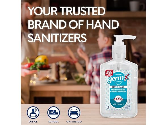Germ-X Hand Sanitizer Pump 8oz 12pk