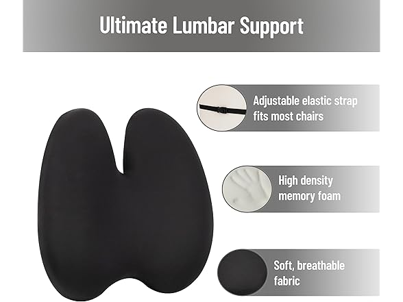 Mind Reader Lumbar Support Pillow
