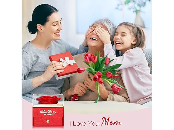 WILDLOVE Rose & Mom Necklace Gift Set