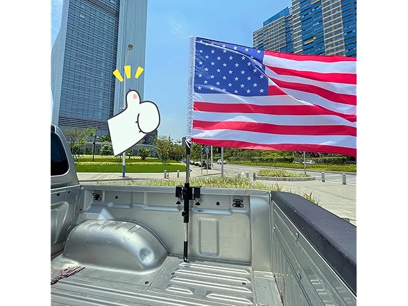 JUYEER Pickup Truck Flagpole Mount in Bed