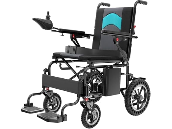 Electric Wheelchairs for Adults Lightweight 38lbs, Foldable Motorized Wheelchair for Seniors, 15 Miles Long Travel Range, All Terrain Portable Power Wheelchair Support 350 lbs(18.5 Inch Wide Seat) (Open Box)