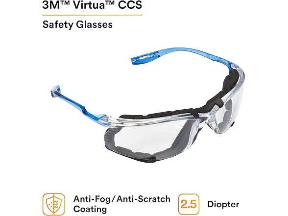 3M Safety Glasses, Virtua CCS Readers