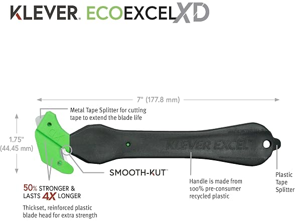 Klever EcoExcelXD Safety Cutter, 10 Pack