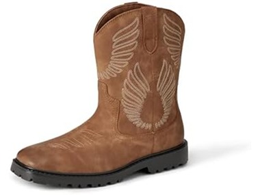 $19.99, Was $59.90, 66% Off! Amazon Essentials Men's Square Toe Western Cowboy Boots dealfomo