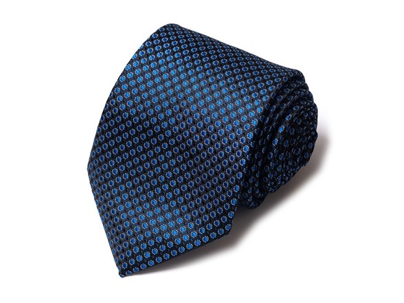 Formal Men’s Necktie - Royal Dot Matrix Blue