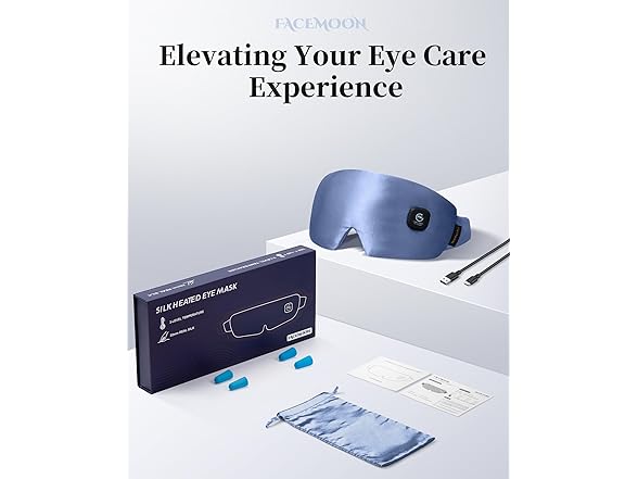 Silk heated eye mask