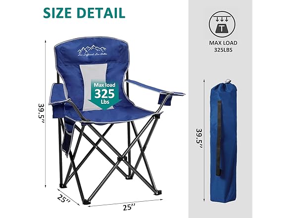 SAILARY Mesh Folding Camping Chairs