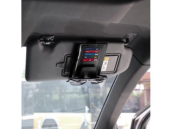 Leather Car Visor Organizer