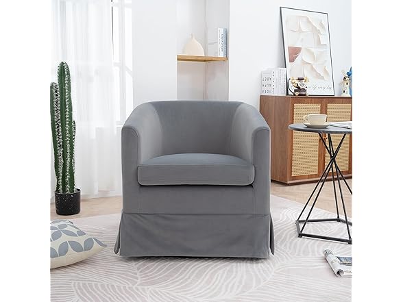 Tzou Modern Swivel Chair, Grey