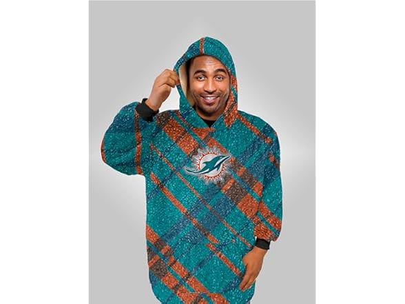 NFL Sherpa Flannel Hoodie Blanket - Choose Team