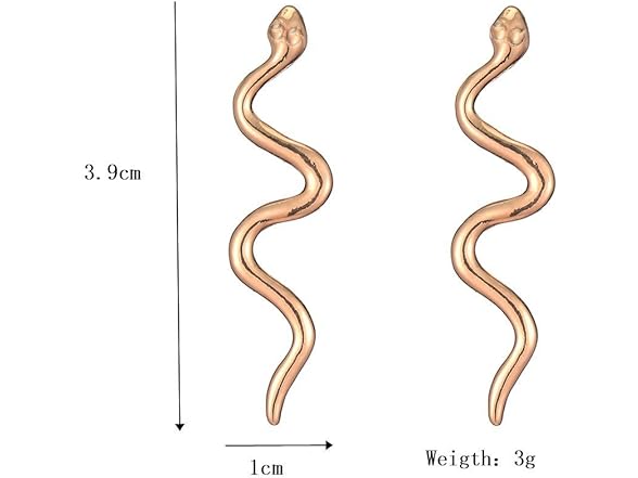 Silver & Gold Snake Dangle Earrings