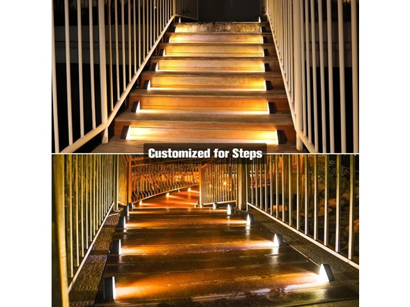 Hakol 12 Pack Solar Step Lights, 80 Lumen