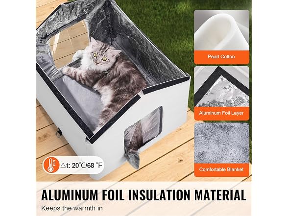 VEVOR Outdoor Heated Cat House