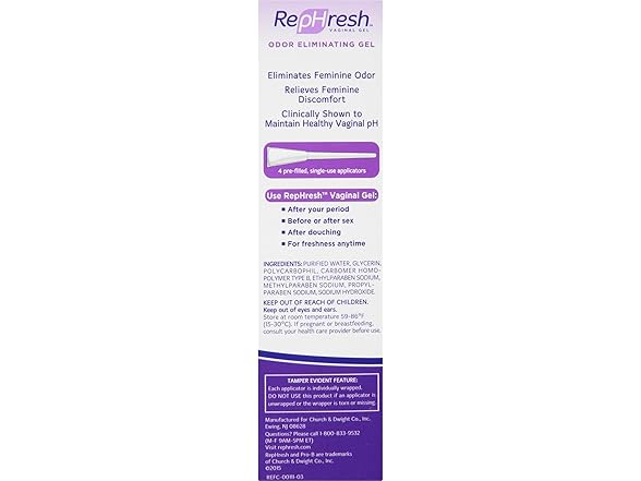 RepHresh Odor Eliminating Vaginal Gel