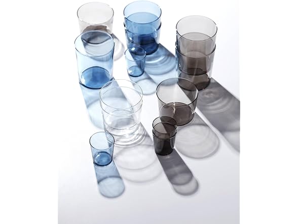 Oneida Stackables Clear Short & Tall Glasses, Set Of 12