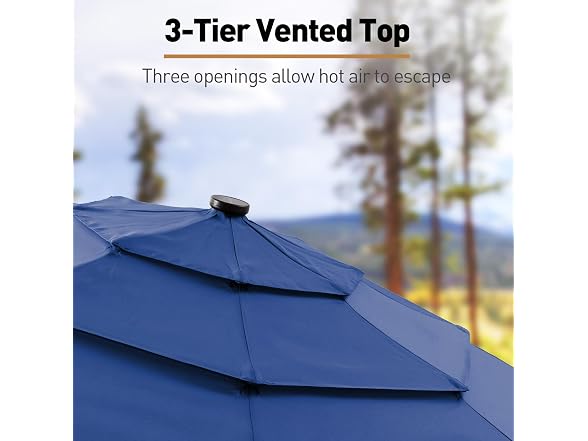 COSIEST 9FT 3 Tiers LED Patio Umbrella - Gallery 3