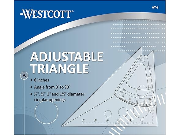 Westcott Adjustable Triangle Scale Set