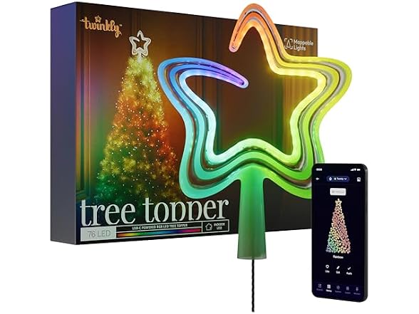 Twinkly LED RGB Christmas Star Tree Topper