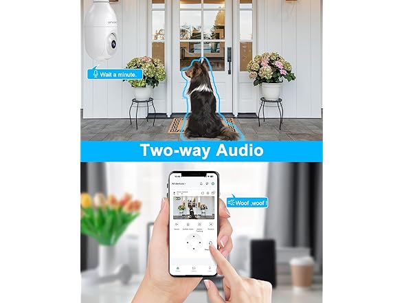 OFYOO 2K Light Bulb Security Camera