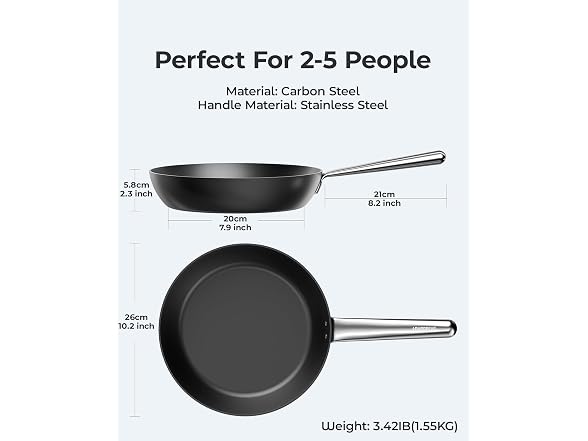 Armorbear 10" Carbon Steel Frying Pan