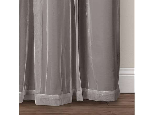 Lush Decor Sheer Grommet Curtains With Insulated Blackout Lining