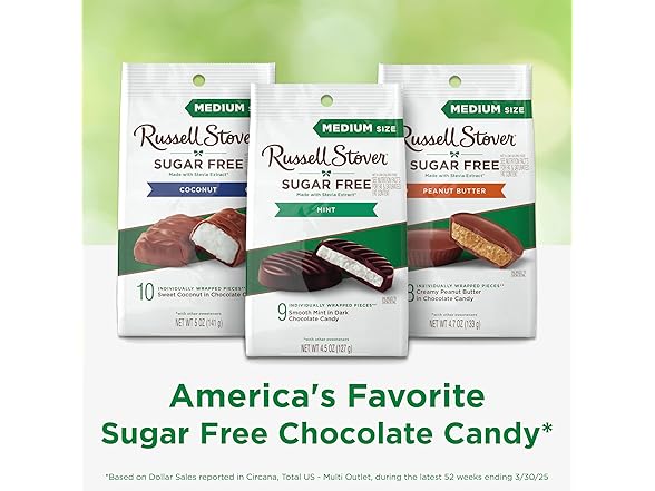 Russell Stover SF Dark Choc Mint Patties