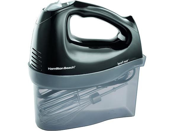 Hamilton Beach Hand Mixer with Snap-on Case, Black - Gallery 3