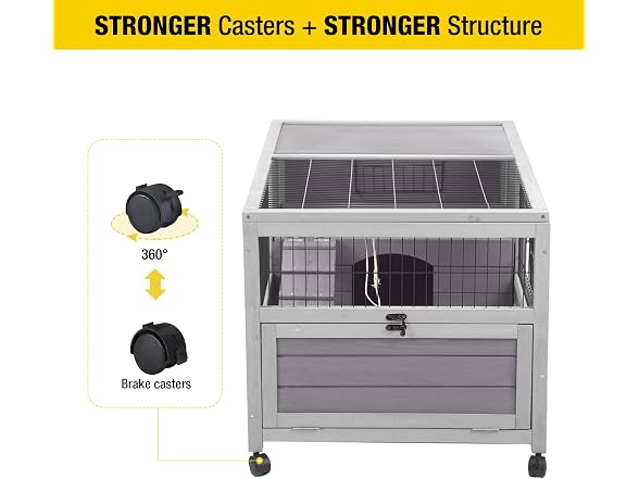 Aivituvin [Upgrade Version] Rabbit Hutch Bunny Hutch