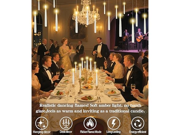 Tenmiro Floating Candles with Wand