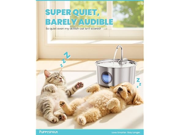 Cat Water Fountain Stainless Steel - 108oz/3.2L