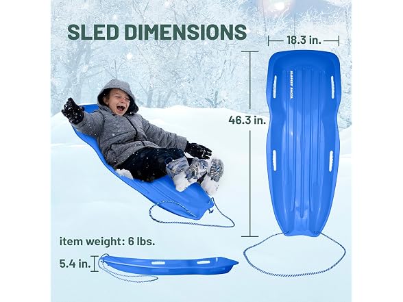 Slippery Racer PlasticToboggan Snow Sled