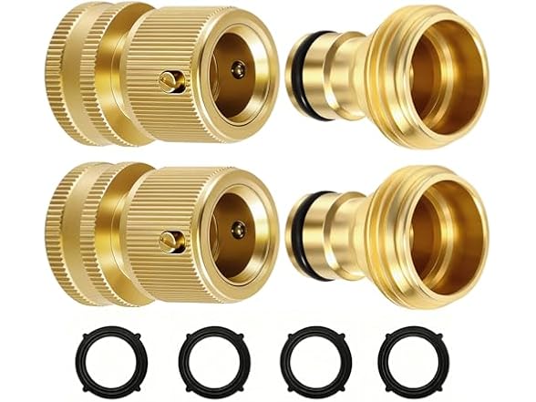 RAINPOINT 3/4 GHT Brass Hose Fittings