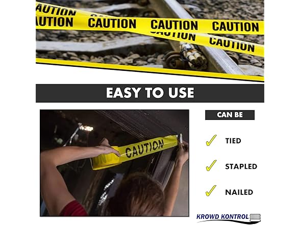 Krowd Kontrol Caution Tape 328ft 3"