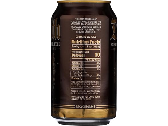 1CT Liquid Death Rootbeer Wrath Sparkling Water, 12 OZ