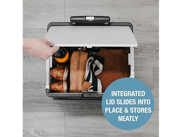 CleverMade Collapsible Wheeled Crate, 35L Capacity, 4 Wheels