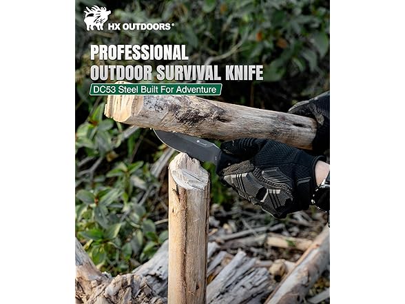 HX OUTDOORS Fixed Blade Knife | 3.7in Fixed