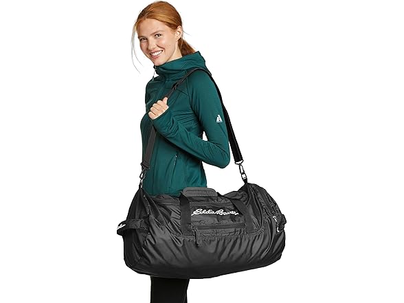 Eddie Bauer Stowaway Packable Duffel Bag, Dark Smoke